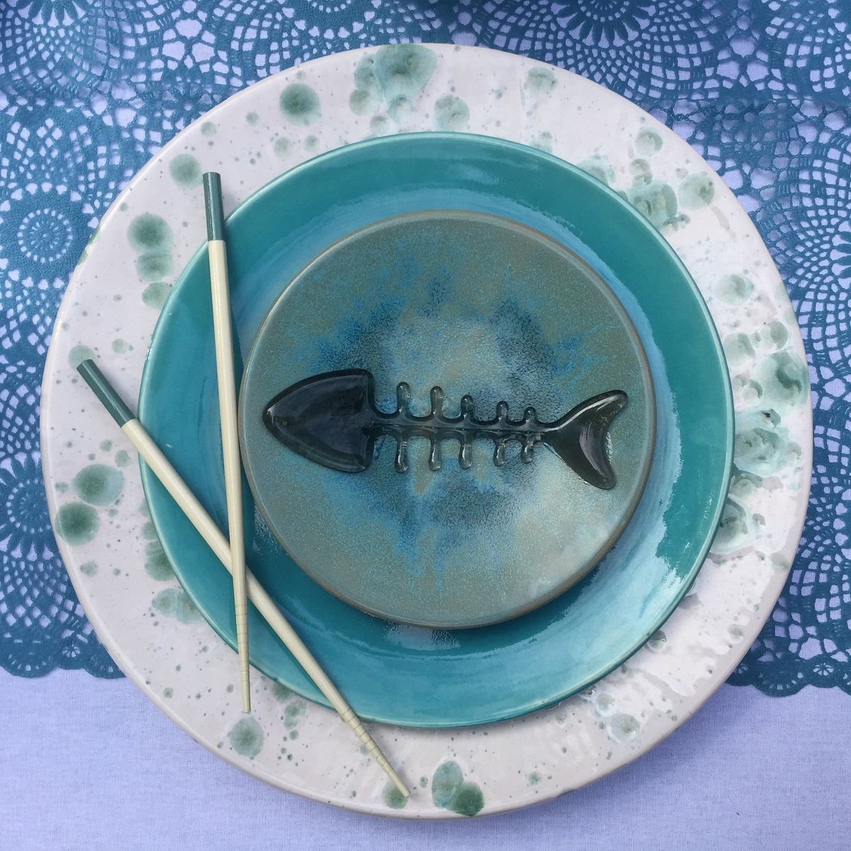 Sushi aqua - Maureen Heijdemann - Glasvaardig