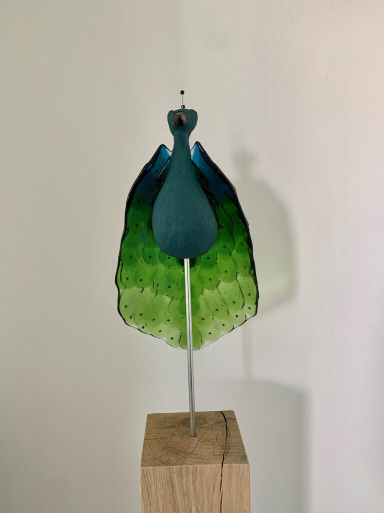 Paradijsvogel blauw - Maureen Heijdemann - Glasvaardig